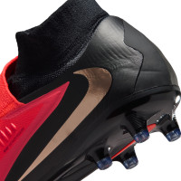 Nike Phantom 6 High Pro Kunstgras Voetbalschoenen (AG) Zwart Felrood Goud