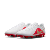 Nike Tiempo Maestro Club Gras / Kunstgras Voetbalschoenen (MG) Wit Felrood Goud