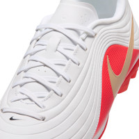 Nike Tiempo Maestro Club Gras / Kunstgras Voetbalschoenen (MG) Wit Felrood Goud