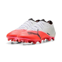 PUMA Ultra Nitro 7 Ultimate Gazon Naturel Chaussures de Foot (FG) Blanc Rouge Vif Noir