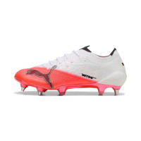PUMA Ultra Nitro 7 Ultimate IJzeren-Nop Voetbalschoenen (SG) Wit Felrood Zwart