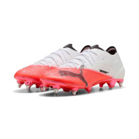 PUMA Ultra Nitro 7 Ultimate IJzeren-Nop Voetbalschoenen (SG) Wit Felrood Zwart