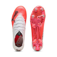 PUMA Ultra Nitro 7 Ultimate IJzeren-Nop Voetbalschoenen (SG) Wit Felrood Zwart