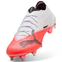 PUMA Ultra Nitro 7 Ultimate IJzeren-Nop Voetbalschoenen (SG) Wit Felrood Zwart