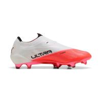 PUMA Ultra Nitro 7 Ultimate Veterloze Gras Voetbalschoenen (FG) Wit Felrood Zwart