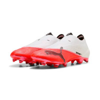 PUMA Ultra Nitro 7 Ultimate Veterloze Gras Voetbalschoenen (FG) Wit Felrood Zwart