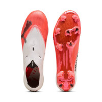 PUMA Ultra Nitro 7 Ultimate Veterloze Gras Voetbalschoenen (FG) Wit Felrood Zwart