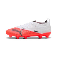 PUMA Ultra Nitro 7 Ultimate Gras / Kunstgras Voetbalschoenen (MG) Kids Wit Felrood Zwart