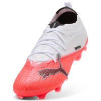 PUMA Ultra Nitro 7 Ultimate Gras / Kunstgras Voetbalschoenen (MG) Kids Wit Felrood Zwart