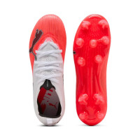 PUMA Ultra Nitro 7 Ultimate Gras / Kunstgras Voetbalschoenen (MG) Kids Wit Felrood Zwart