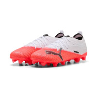 PUMA Ultra Nitro 7 Ultimate Gras / Kunstgras Voetbalschoenen (MG) Kids Wit Felrood Zwart