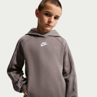 Survêtement polaire à capuche Nike Sportswear Club pour Enfants, gris foncé, gris clair