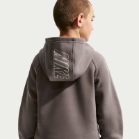 Survêtement polaire à capuche Nike Sportswear Club pour Enfants, gris foncé, gris clair