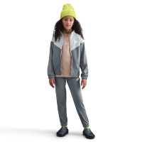 Survêtement Nike Sportswear à fermeture éclair pour Enfants, gris foncé, gris clair, blanc