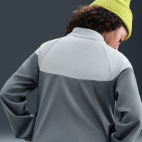 Survêtement Nike Sportswear à fermeture éclair pour Enfants, gris foncé, gris clair, blanc