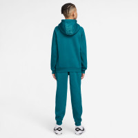 Nike Club Fleece Sportswear Trainingspak Hooded Kids Turquoise Wit