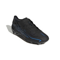 adidas F50 Hyperfast Elite Gazon Naturel Chaussures de Foot (FG) Enfants Noir Noir Bleu