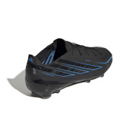 adidas F50 Hyperfast Elite Gazon Naturel Chaussures de Foot (FG) Enfants Noir Noir Bleu