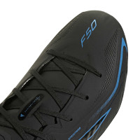 adidas F50 Hyperfast Elite Gazon Naturel Chaussures de Foot (FG) Enfants Noir Noir Bleu