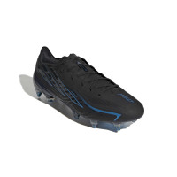 adidas F50 Hyperfast Elite Crampons Vissés Chaussures de Foot (SG) Noir Noir Bleu