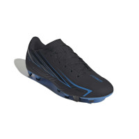 adidas F50 Club Gazon Naturel Gazon Artificiel Chaussures de Foot (MG) Noir Noir Bleu