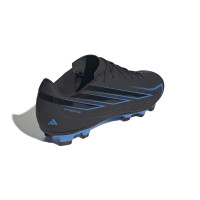 adidas F50 Club Gazon Naturel Gazon Artificiel Chaussures de Foot (MG) Noir Noir Bleu