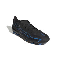 adidas F50 Hyperfast League Gras Voetbalschoenen (FG) Zwart Zwart Blauw