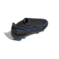 adidas F50 Hyperfast League Gras Voetbalschoenen (FG) Zwart Zwart Blauw