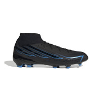 adidas F50 Hyperfast League Mid Gazon Naturel Chaussures de Foot (FG) Noir Noir Bleu