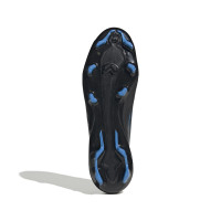 adidas F50 Hyperfast League Mid Gazon Naturel Chaussures de Foot (FG) Noir Noir Bleu