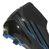 adidas F50 Hyperfast League Mid Gazon Naturel Chaussures de Foot (FG) Noir Noir Bleu
