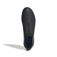 adidas F50 Hyperfast Elite Sans Lacets Gazon Naturel Chaussures de Foot (FG) Noir Noir Bleu
