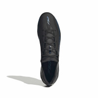 adidas F50 Hyperfast Pro Gazon Naturel Chaussures de Foot (FG) Noir Noir Bleu