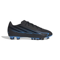 adidas F50 Hyperfast Club Gras / Kunstgras Voetbalschoenen (MG) Kids Zwart Zwart Blauw