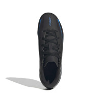 adidas F50 Hyperfast Club Gras / Kunstgras Voetbalschoenen (MG) Kids Zwart Zwart Blauw