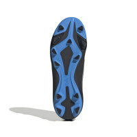 adidas F50 Hyperfast Club Gras / Kunstgras Voetbalschoenen (MG) Kids Zwart Zwart Blauw