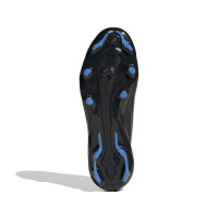 adidas F50 Hyperfast League Gazon Naturel Chaussures de Foot (FG) Enfants Noir Noir Bleu
