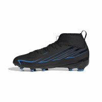 adidas F50 Hyperfast League Mid Gazon Naturel Chaussures de Foot (FG) Enfants Noir Noir Bleu