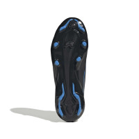 adidas F50 Hyperfast League Mid Gazon Naturel Chaussures de Foot (FG) Enfants Noir Noir Bleu