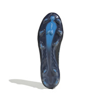 adidas F50 Hyperfast Elite Gazon Naturel Chaussures de Foot (FG) Noir Noir Bleu