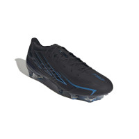 adidas F50 Hyperfast Elite Gazon Naturel Chaussures de Foot (FG) Noir Noir Bleu