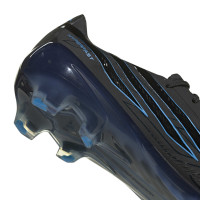 adidas F50 Hyperfast Elite Gazon Naturel Chaussures de Foot (FG) Noir Noir Bleu