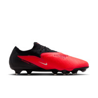 Nike Phantom 6 Low Pro Gras Voetbalschoenen (FG) Zwart Felrood Goud