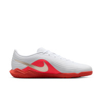 Nike Tiempo Maestro Club Chaussures de Foot en Salle (IN) Blanc Rouge Vif Doré