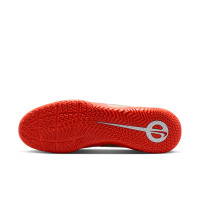 Nike Tiempo Maestro Club Chaussures de Foot en Salle (IN) Blanc Rouge Vif Doré