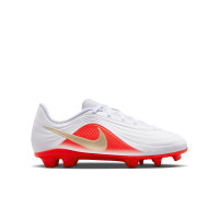 Nike Tiempo Maestro Club Gras / Kunstgras Voetbalschoenen (MG) Kids Wit Felrood Goud