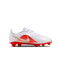Nike Tiempo Maestro Club Gras / Kunstgras Voetbalschoenen (MG) Kids Wit Felrood Goud