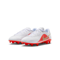 Nike Tiempo Maestro Club Gras / Kunstgras Voetbalschoenen (MG) Kids Wit Felrood Goud