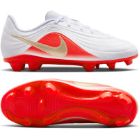 Nike Tiempo Maestro Club Gras / Kunstgras Voetbalschoenen (MG) Kids Wit Felrood Goud