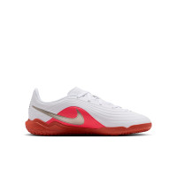 Nike Tiempo Maestro Club Zaalvoetbalschoenen (IN) Kids Wit Felrood Goud
